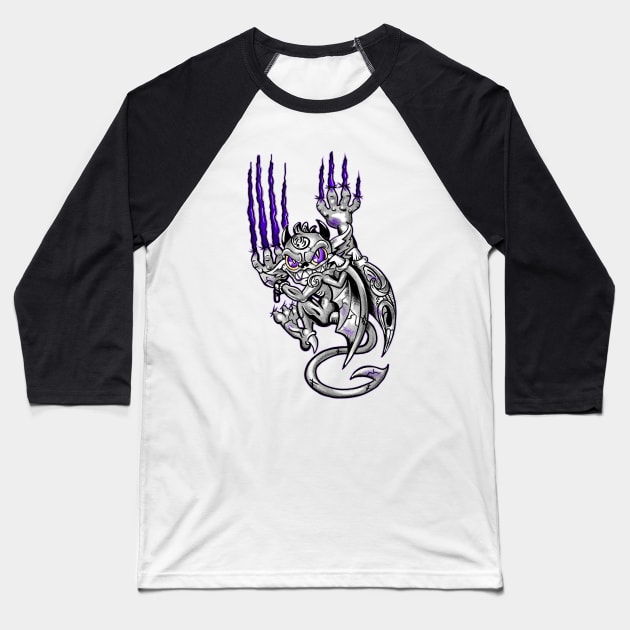 Halloween - Gargoyle demon purple Baseball T-Shirt by Cocobot